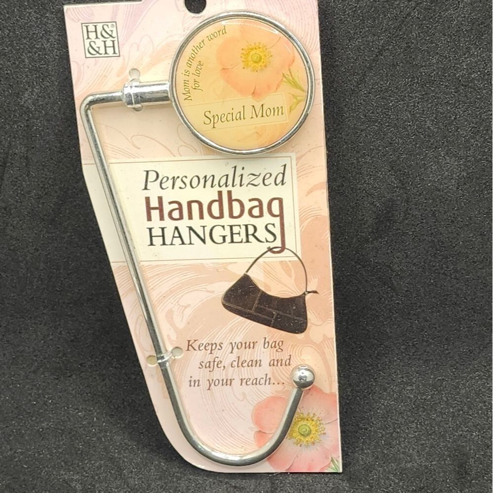 H&H “Special Mom” Personalized Handbag Hanger – Floral Purse Hook – Mother’s Day